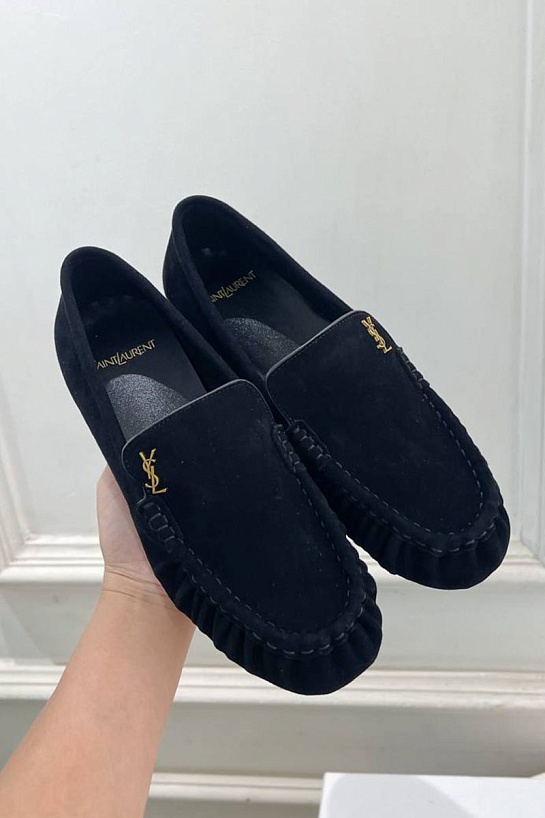 Женские замшевые лоферы Yves Saint Laurent premium