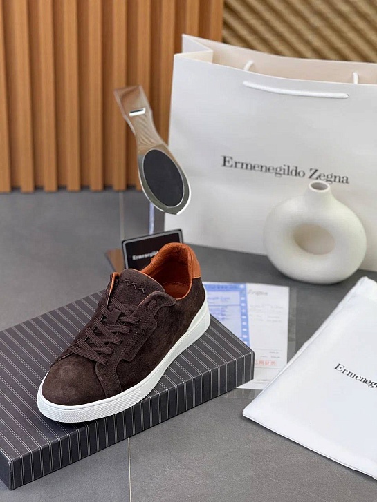 Мужские замшевые кроссовки Ermenegildo Zegna