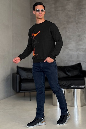 Мужской свитшот Iceberg "Daffy Duck" - Black   