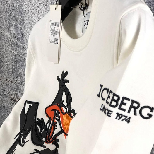 Мужской свитшот Iceberg "Daffy Duck" - White   