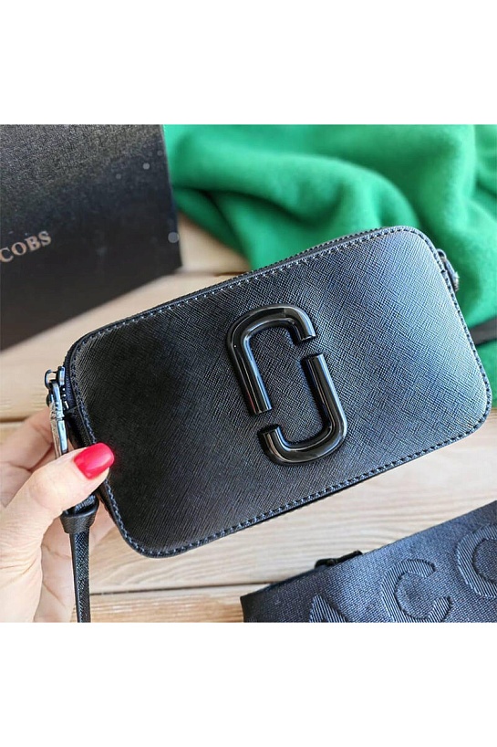 Кожаная сумка Marc Jacobs Snapshot 19x11 см - Black