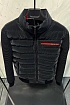 Куртка с вязанными рукавами Prada Linea Rossa - Black