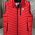 Мужской жилет красного цвета Moncler logo-patch