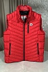 Мужской жилет красного цвета Moncler logo-patch
