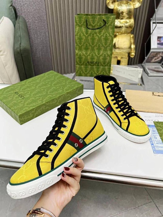 Мужские кроссовки Gucci Tennis 1977 high-top - Yellow