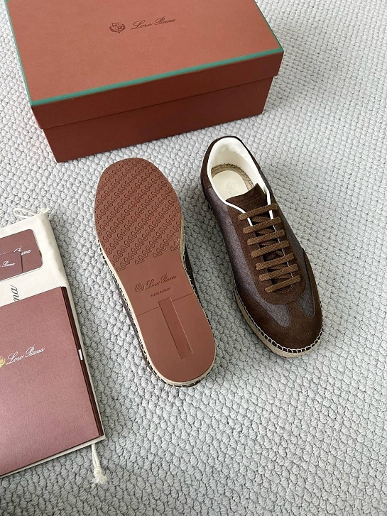 Мужские кроссовки Loro Piana Sea Tennis Walk - Brown