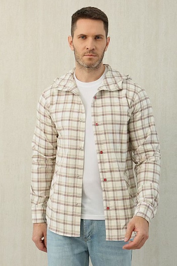 Мужская рубашка Kiton Premium - Beige Chequer   