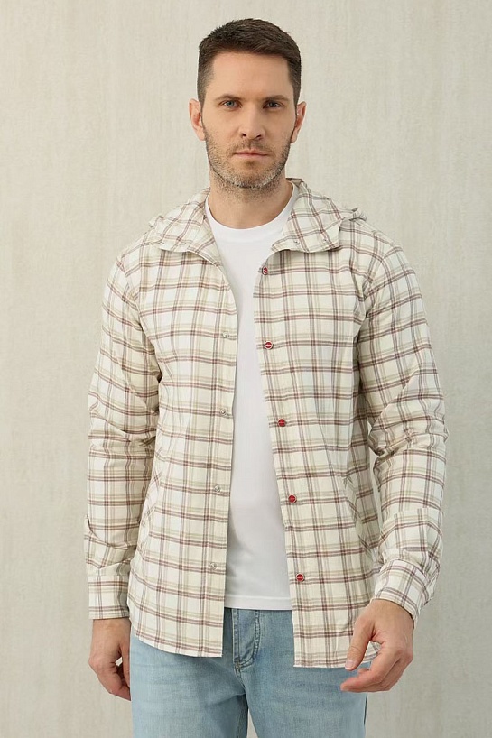 Мужская рубашка Kiton Premium - Beige Chequer