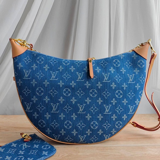 Женская сумка Louis Vuitton Loop Hobo Monogram Jeans 35x25 см
