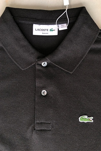 Мужское чёрное поло Lacoste Classic Fit   