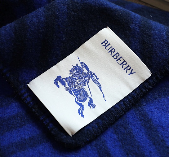 Шарф Burberry Check premium 182x30 см - Navy