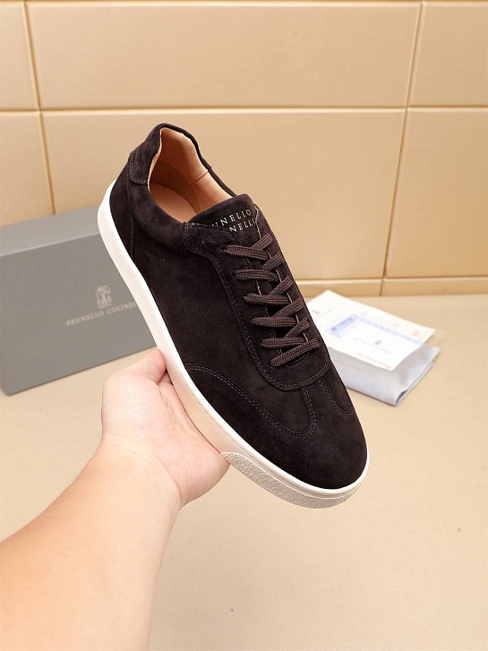 Замшевые кроссовки Brunello Cucinelli low-top - Brown