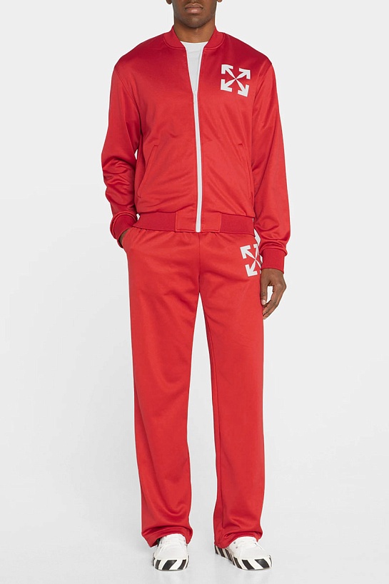 Мужской красный костюм Off-White Arrow logo-print
