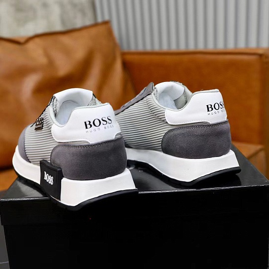 Мужские кроссовки Hugo Boss logo-plaque - Grey