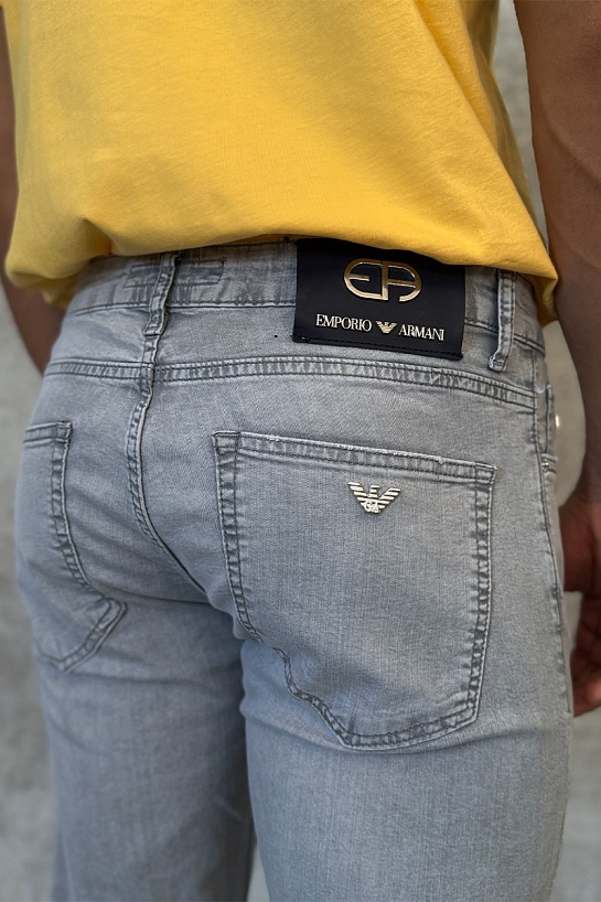 Мужские серые джинсы Emporio Armani