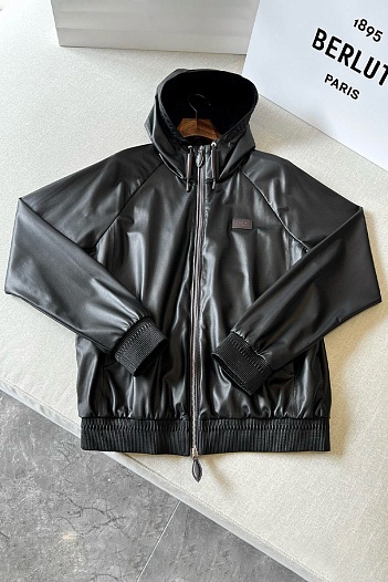 Мужская кожаная куртка Berluti Premium   