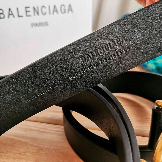 Кожаный ремень Balenciaga (ширина 3.5 см, длина 90 / 95 см)