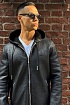 Мужское утеплённое пальто Philipp Plein чёрного цвета
