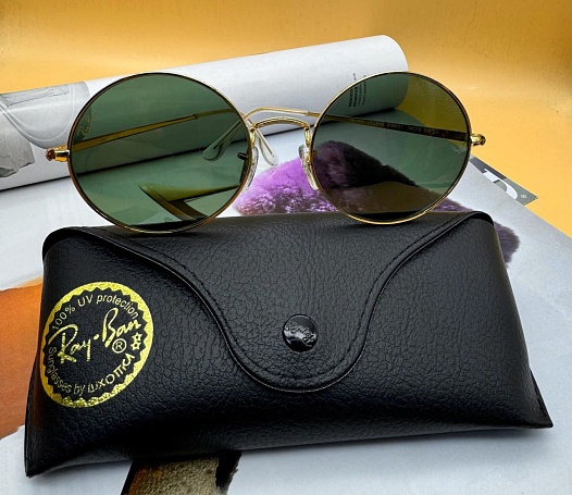 Солнцезащитные очки Ray-Ban Oval Metal - Green   
