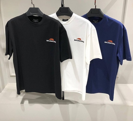 Синяя оверсайз футболка Balenciaga Year of the Tiger   