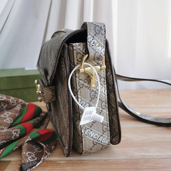 Сумка Gucci x Baleniaga Horsebit 24.5x18 см