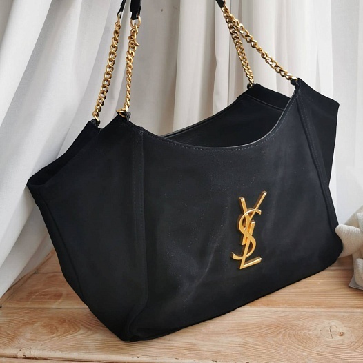 Замшевая сумка Yves Saint Laurent 35x27 см - Black   
