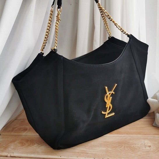 Замшевая сумка Yves Saint Laurent 35x27 см - Black