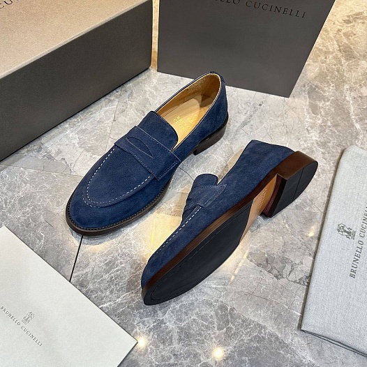 Мужские замшевые лоферы Brunello Cucinelli   
