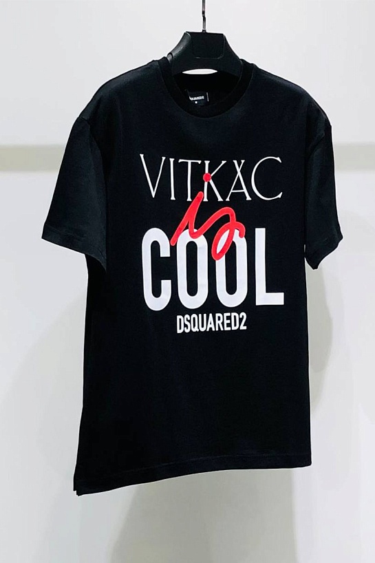 Чёрная оверсайз футболка Dsquared2 Vitkac