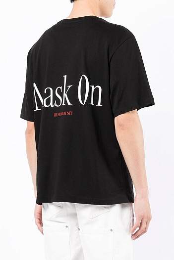 Мужская чёрная футболка Ih Nom Uh Nit "Mask On"   