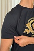 Чёрная футболка Versace Coupe Blason embroidered