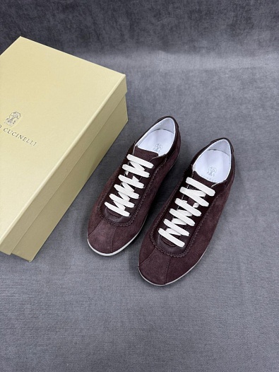 Мужские замшевые кроссовки Brunello Cucinelli   