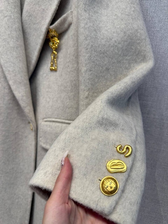 Женское шерстяное пальто Schiaparelli Premium - Beige