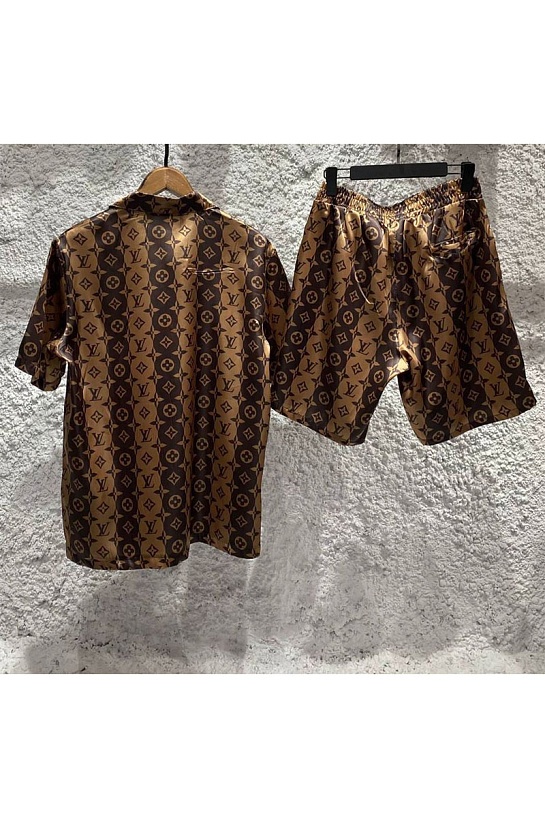 Брендовые мужские шорты Louis Vuitton Monogram all-over - Brown