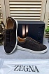 Замшевые кроссовки Ermenegildo Zegna Triple Stitch low-top - Brown