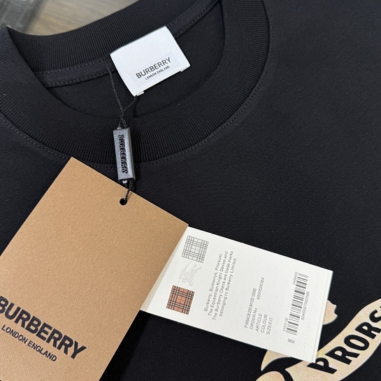 Мужская чёрная футболка Burberry premium