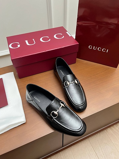 Женские кожаные лоферы Gucci Jordaan premium   