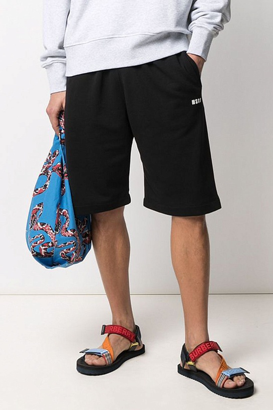 Мужские чёрные шорты MSGM
