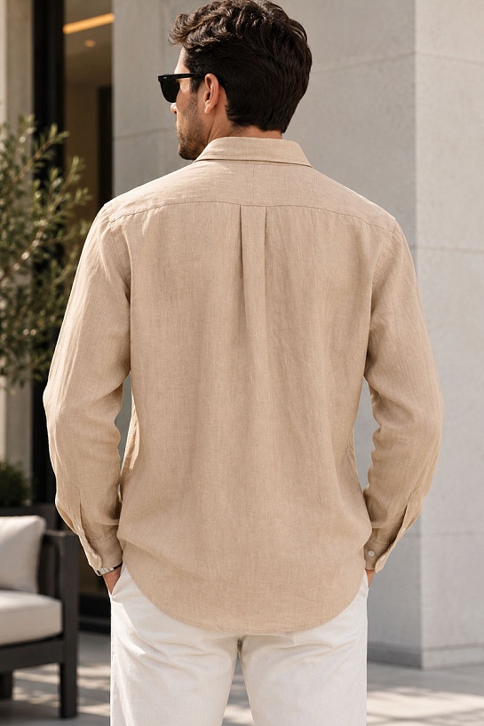 Льняная рубашка Роlо Ralрh Lаurеn pony-embroidered - Beige