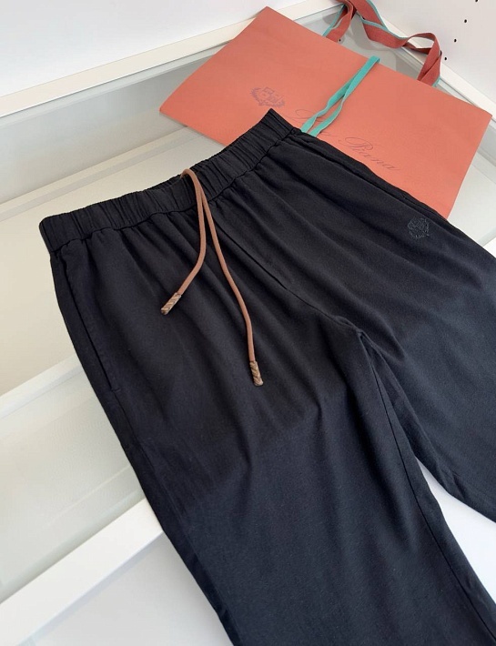 Штаны чёрного цвета Loro Piana Premium