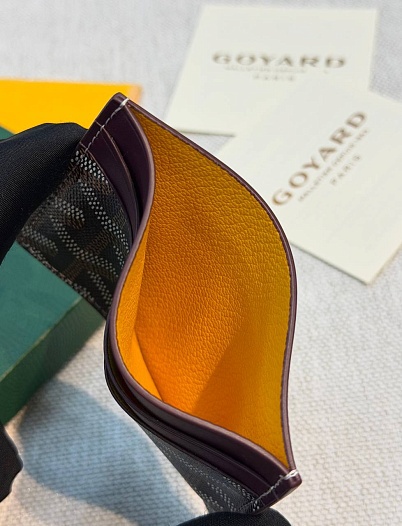 Кожаный кардхолдер Goyard Saint Sulpice premium 10.5x7 см   