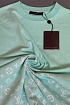 Футболка бирюзового цвета Louis Vuitton Monogram Gradient