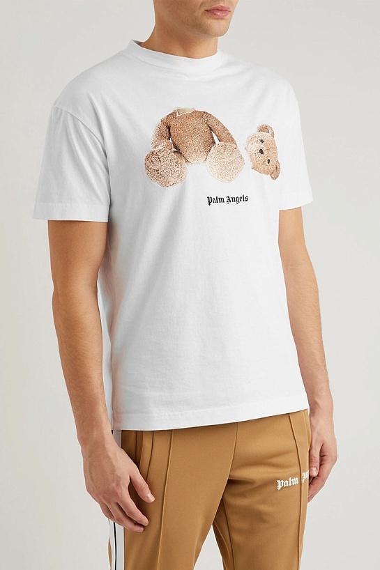 Белая оверсайз футболка Palm Angels Bear Classic