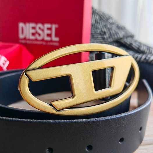 Кожаный ремень Diesel D-buckle (ширина 4 см, длина 95 / 100 см)   