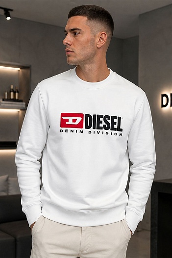 Мужской свитшот Diesel Crew-Division - White   
