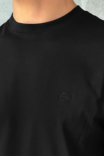 Мужская чёрная футболка Loro Piana   