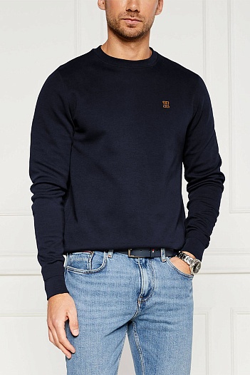 Мужской тёмно-синий свитшот Hermes   