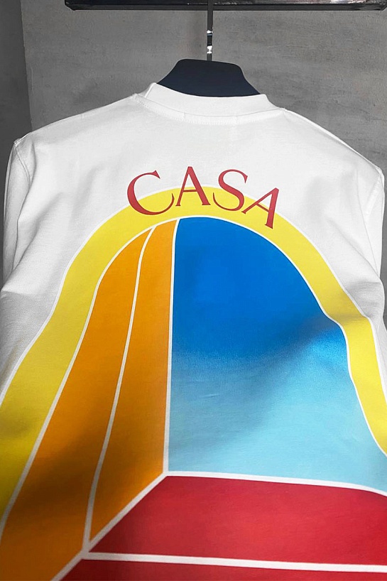 Белая футболка Casablanca L'Arche De Jour