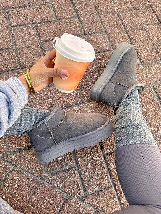 Женские ботинки UGG Classic Ultra Mini Platform - Grey