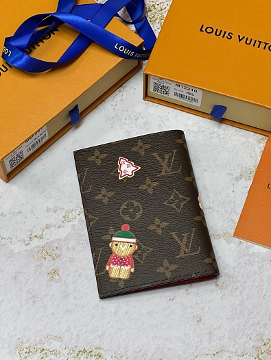 Кожаная обложка для паспорта Louis Vuitton Premium 10x14x2.5 см   